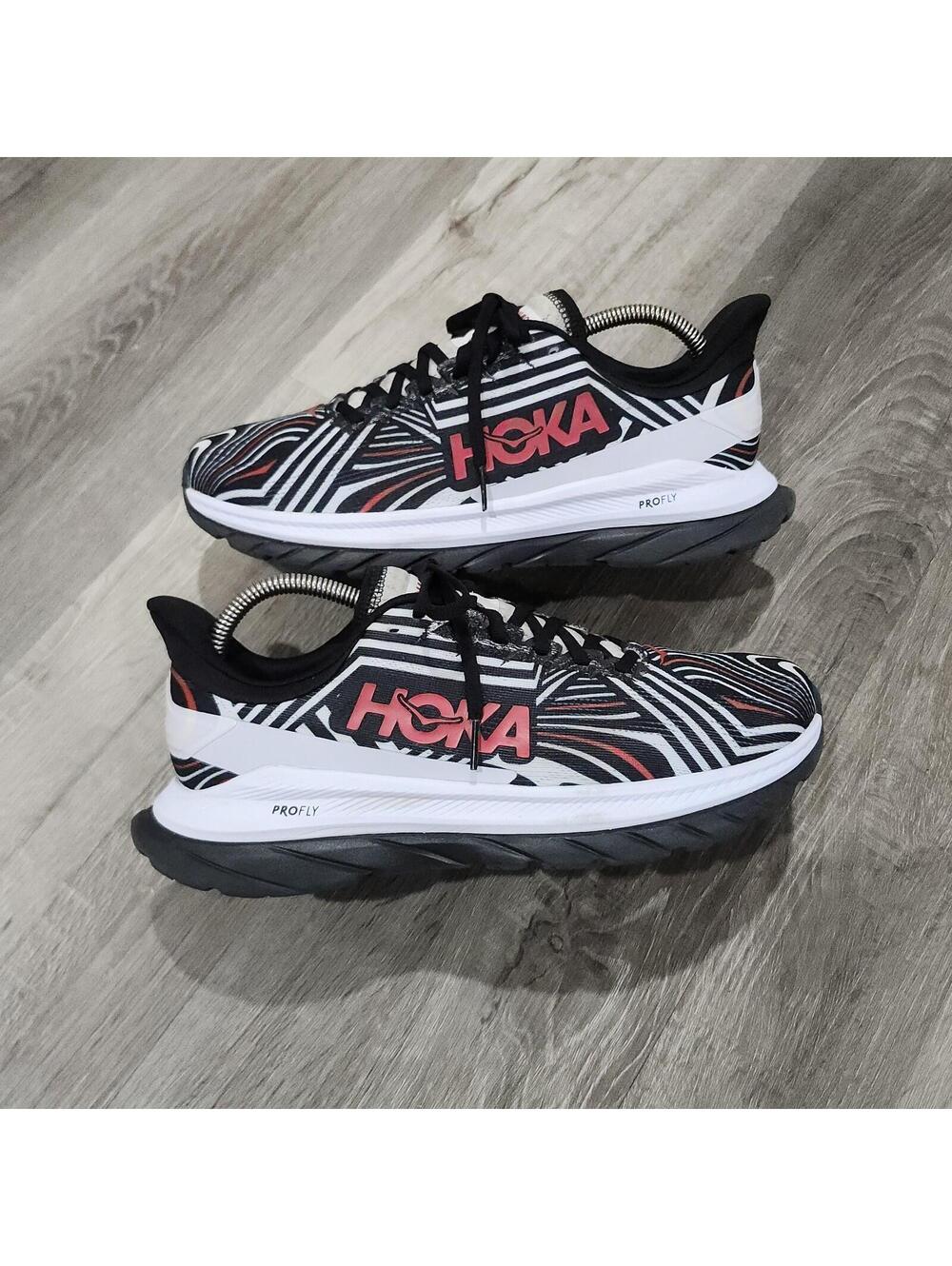 Hoka One One Ironman Mach 4 Mens 9.5B Running Gym Exercise Shoes 1132593BWHT